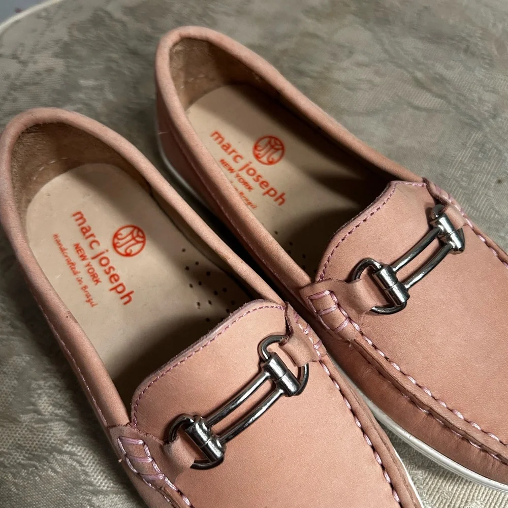 Marc Joseph New York Leather Loafer in Dusty Pink Sz 13.5